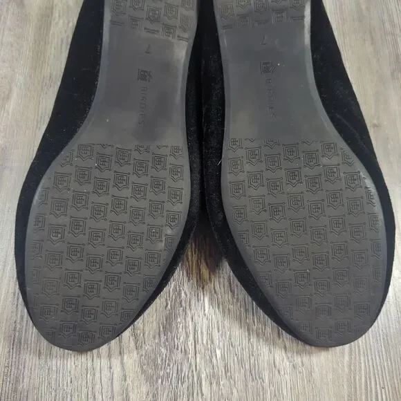 Birdies The Starling Black Velvet Flats Slippers Loafers Slip On Women’s Size 7 - Picture 13 of 14